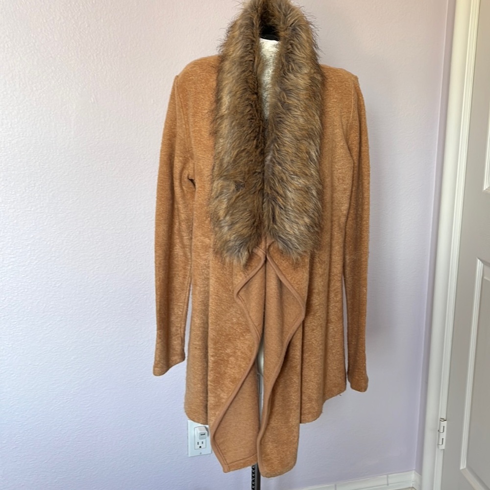BAR III - Faux Fur Collared Jacket
